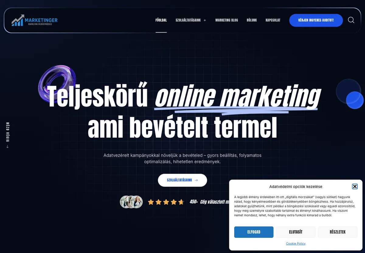 marketinger.hu — online marketing weboldal